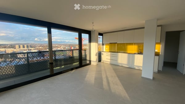 Helle 4.5-Zimmer-Wohnung im 14. Stock mit Weitsicht und Abendsonne – Three Point Dübendorf 3