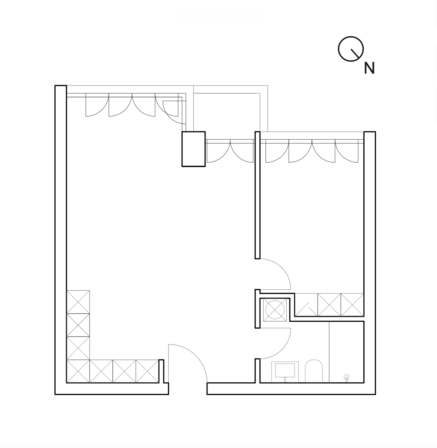 Layout includes a living room, dining area, kitchen, and two bedrooms with bathrooms.