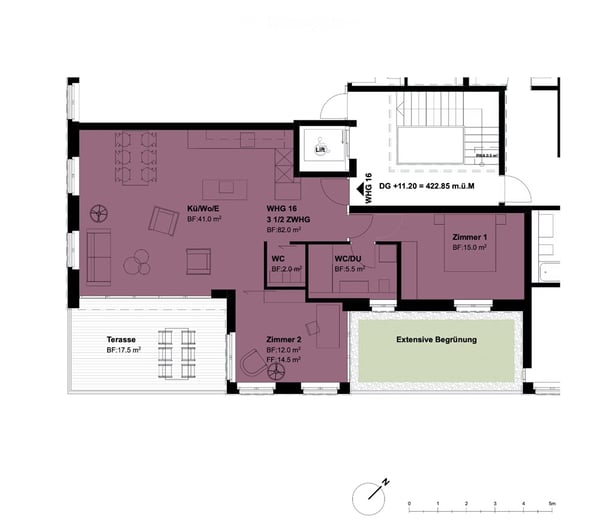 3.5 Zimmer-Neubau-Eigentums-Wohnung an der Seestrasse 23 in Wädenswil 5