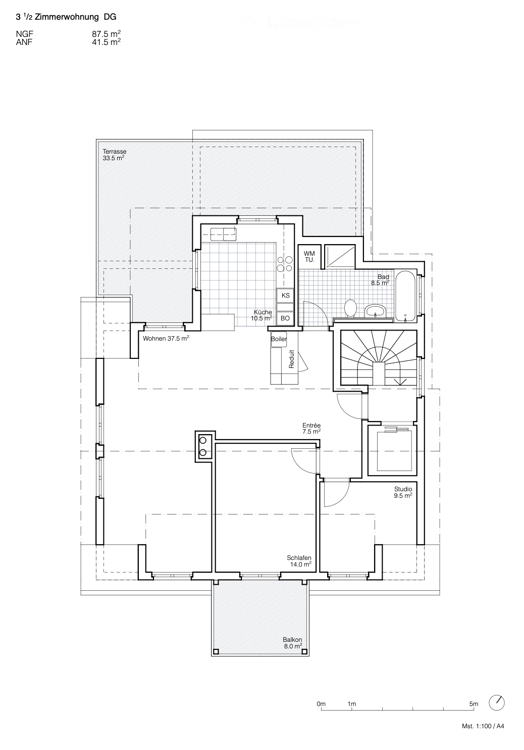 3½-Zimmer-Terassenwohnung im Wesemlin, Luzern – per 1. November 2026