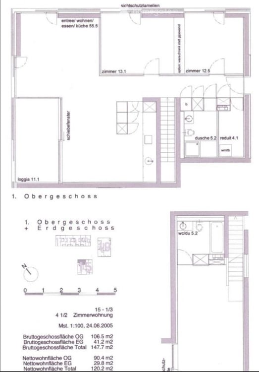 4 1/2-Zimmer-Maisonettewohnung à 120 m2 mit Balkon und Gartensitzplatz inkl. Einstellplatz 5