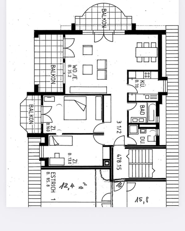 Helle, neu sanierte 3,5-Zimmer-Dachwohnung 5