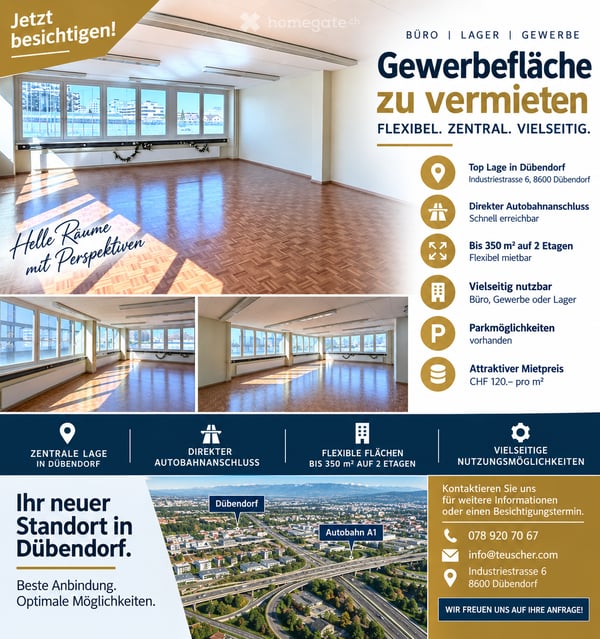 Gewerbefläche in Dübendorf – Büro, Lager oder Gewerbe 1
