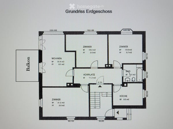 sonnige 4-Zimmerwohnung mit grossem Balkon im Rotmonten-Quartier 5