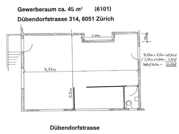 Grosszügiger Gewerberaum an bester Lage in Zürich-Schwamendingen (befristet) 5