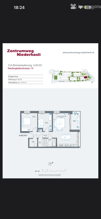 Nachmieter für moderne 3.5 Zimmer Wohnung  3.5-Zimmer-Wohnung zur Übernahme 1
