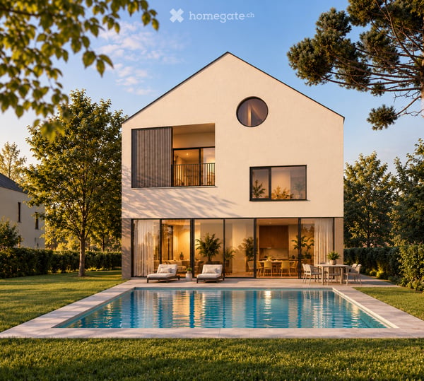 Nuova Casa unifamigliare Moderna in Vendita a Cademario – 6.5 Locali con Vista Panoramica e Piscina 1