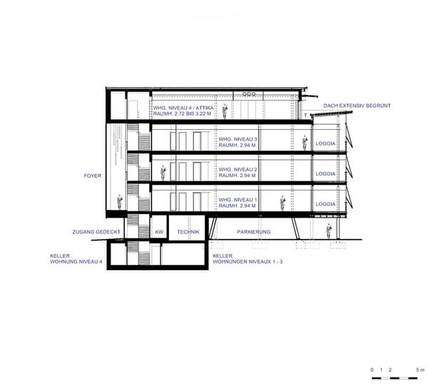 Wohnraum 119 m2, Loggia 30 m2, Raumhöhe 2.94 m, Terrazzo; CHF 1'528'000.- 9