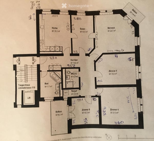 Grosszügige 5.5-Zimmer-Wohnung an der Limmatstrasse – ab 1. Dezember 2026 2
