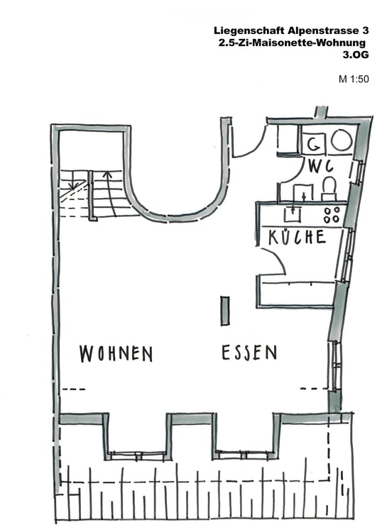 21/2-Zi-Maisonette-Wohnung in der Altstadt von Rapperswil-Jona 14