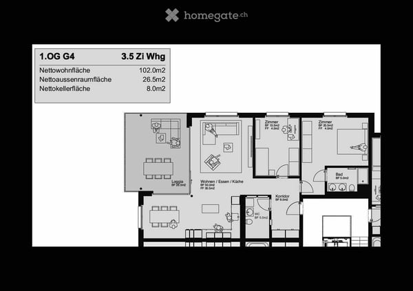 3.5 Zimmer Wohnung 11