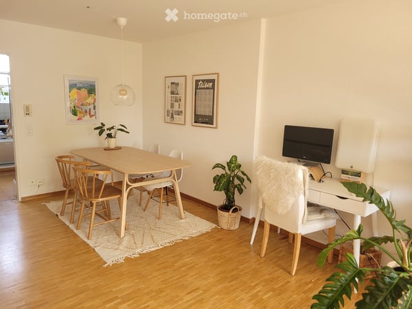 3.5 Zi möblierte Maisonette (46qm) mit sonnigem Balkon , befristet 6-7 Monate 3