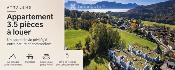 Superbe appartement de standing, minergie, borne de recharge