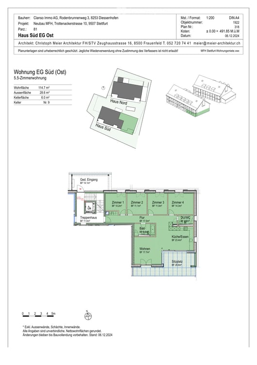 Erstvermietung – Wohnen am Sonnenberg: Moderne 5.5-Zimmer-Wohnung mit grosser Aussenfläche 16