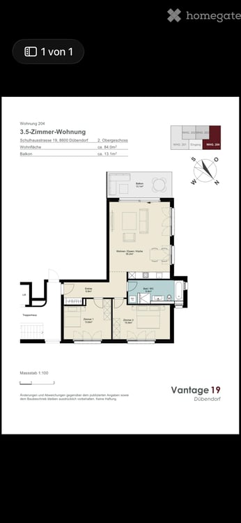 3.5 Zimmer Neubau in Dübendorf per 16.10.2026 zu vergeben 2