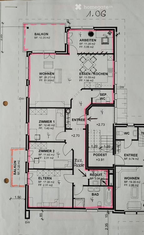 5,5-Zimmer Wohnung (sehr ruhige Lage, hell, gross) 11
