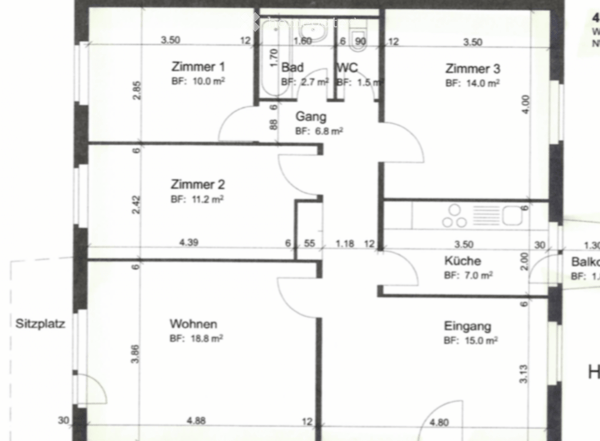 Komplett sanierte 4 Zimmerwohnung mit Sitzplatz und Klimaanlage 10