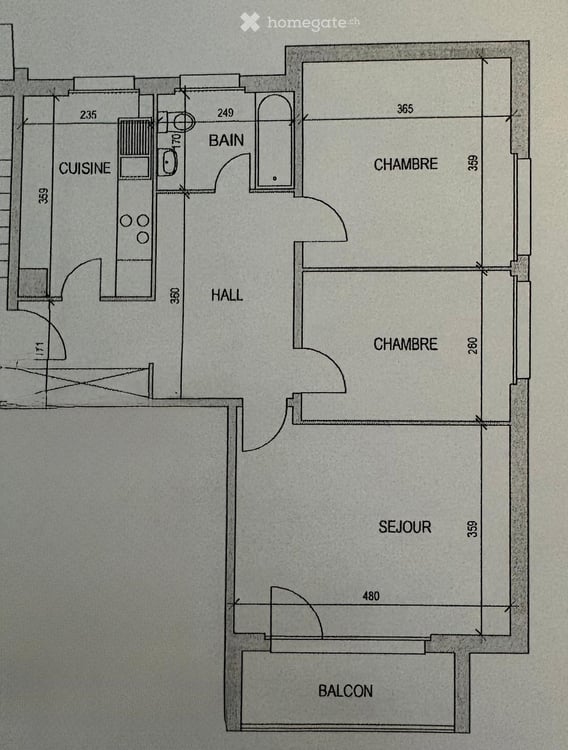 Appartement à Areuse 1