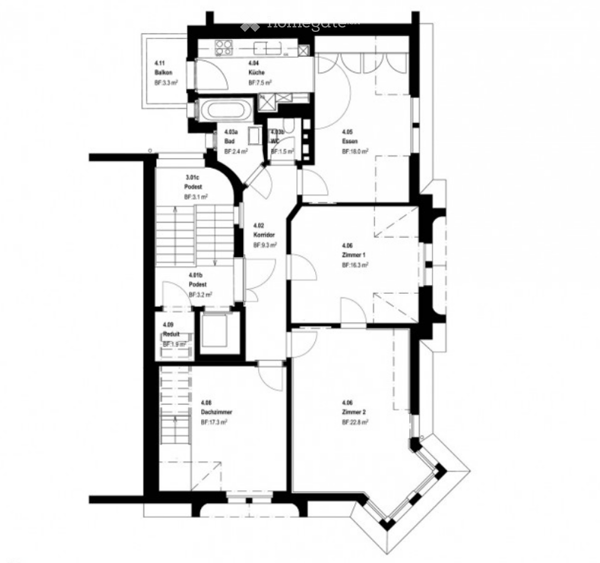Duplex-/Maisonette-Wohnung in Zürich 8