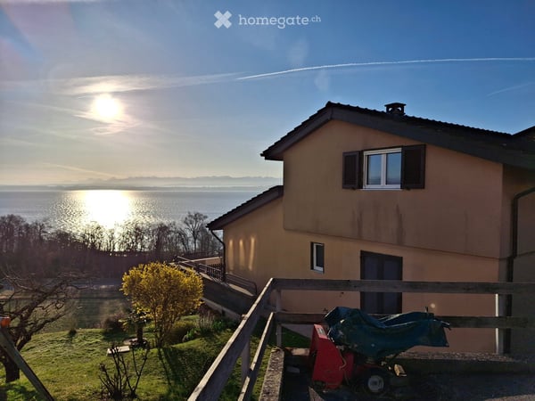 À VENDRE – Charmante maison mitoyenne de 6 pièces avec vue panoramique à 180° sur le lac 1