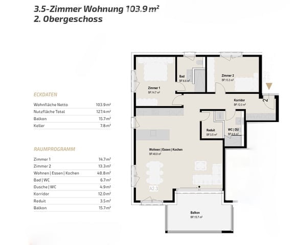 Eigentumswohnung zur Miete. Grosszügig, hochwertig und neu. 17