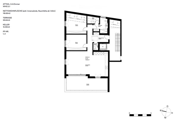 Moderne Neubau-Attika: nur 7 Parteien, EGYM-Fitness und Wellness im Haus 6