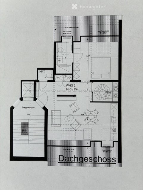 Erstvermietung nach Renovation 3 - Zimmer DG-Wohnung, Nähe Waffenplatz 16