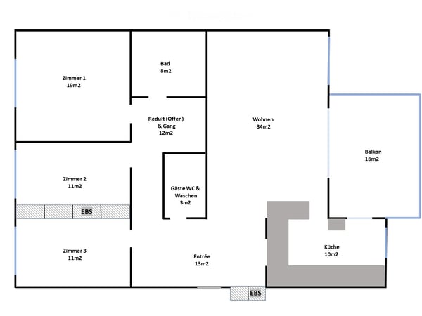Grosszügige 4.5-Zimmer-Wohnung, verglaster Balkon, 2 Parkplätzen, ein Katzensprung vom Waldrand 14