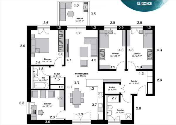 5.5-Zimmer-Wohnung im COSMOS (Ringstrasse 30, 8600 Dübendorf, unbefristet, Nachmieter gesucht)