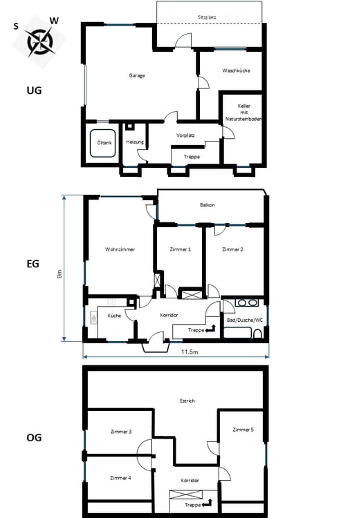 Freistehendes 6-Zi Einfamilienhaus mit grossem Garten, familienfreundliche, sonnige und ruhige Lage 10