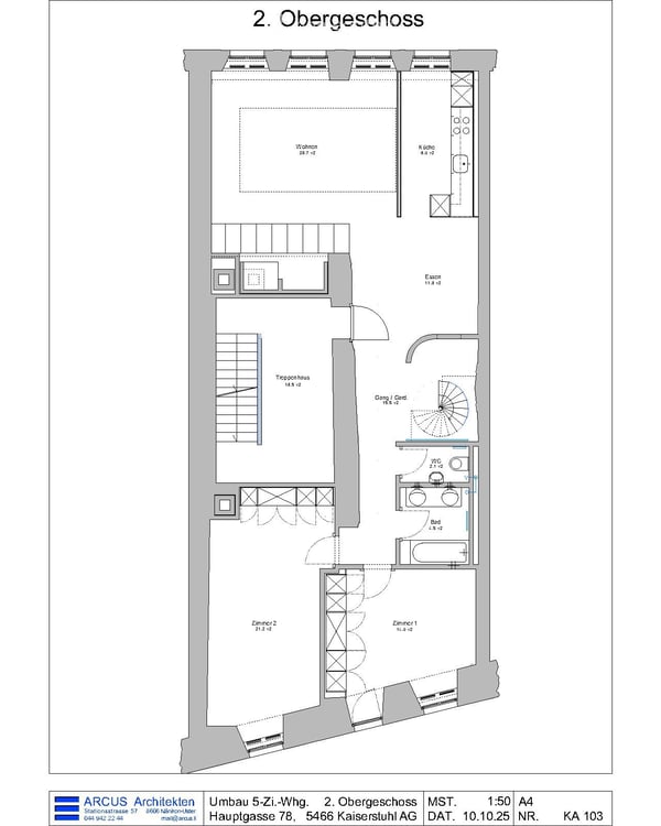 5.5-Zi.-Maisonette-Whg. + 1.5 Zi. EG-Whg. m. Gewerbe in Kaiserstuhl + Land in D 16