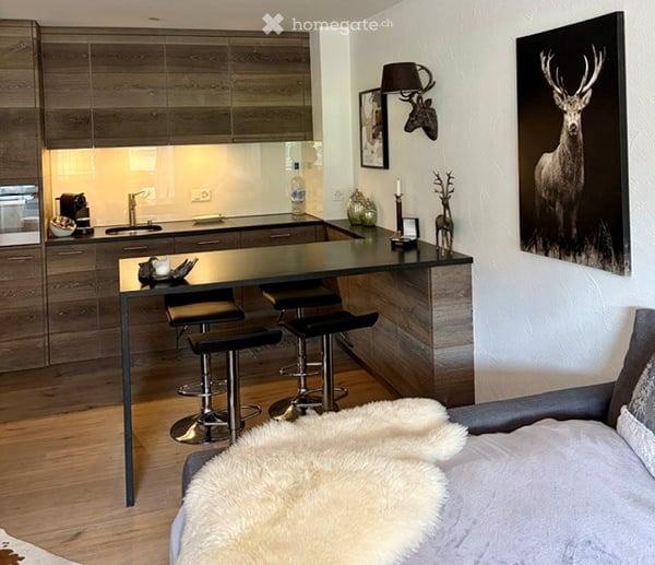 Stilvolle 1½ -Zimmer-Wohnung (mit angrenzender 1½ -Zwg kombinierbar) an der Promenade in Davos Platz 3