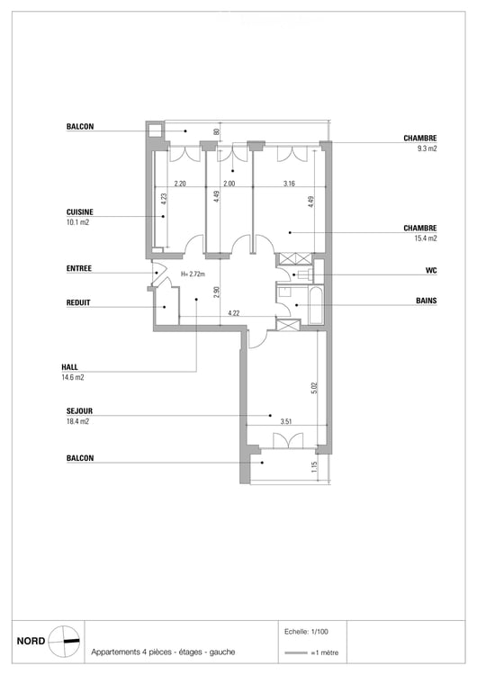 Charmant 4.5 p. lumineux avec balcons / Charming bright 4.5-room flat with balconies 7