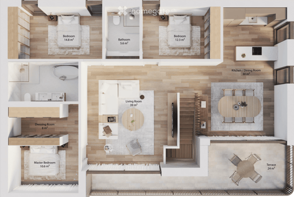 Exklusives 3.5-Zimmer-Wohnhaus mit privater Terrasse und Seesicht – Erstvermietung 3