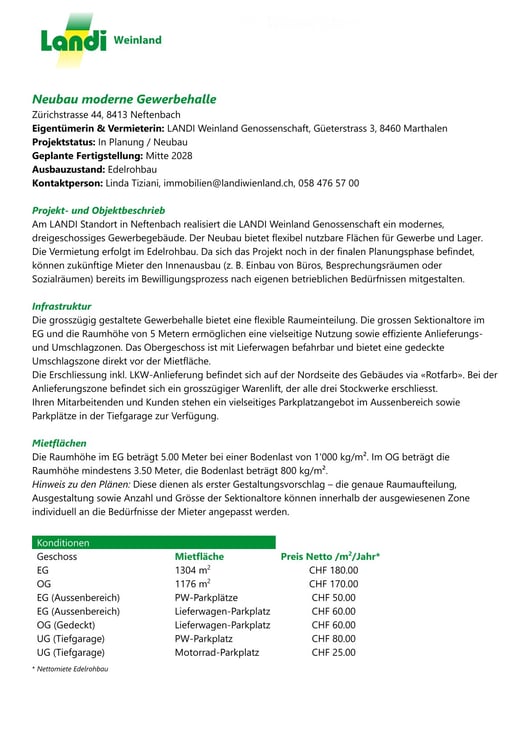 Neubau - moderne Gewerbehalle 6
