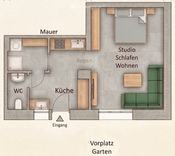 Kleine Gartenwohnung in Rüti ZH 3