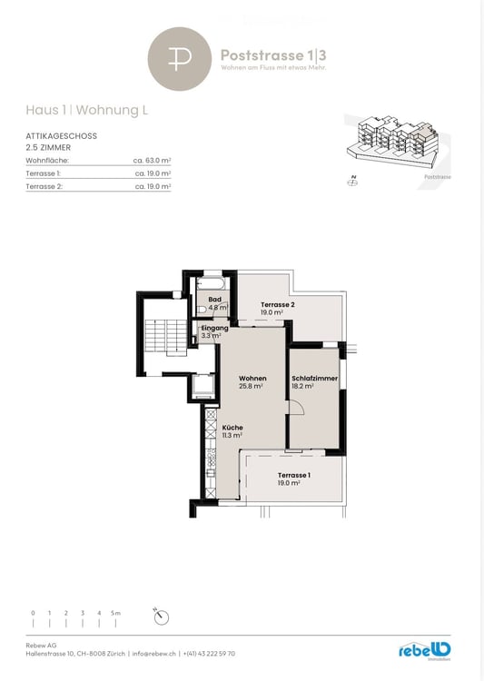 Attic flat in Adliswil with a splendid view of the Sihl River 7