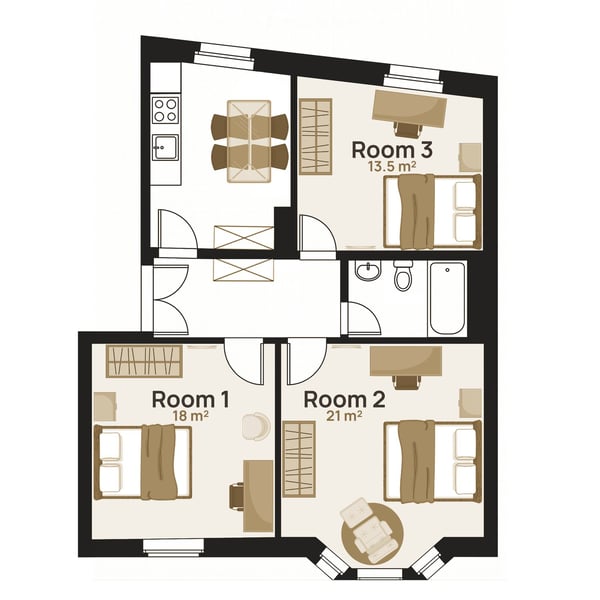 Bright and Fully Furnished Rooms in Zurich, Kreis 4 – All-Inclusive 11