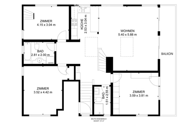 Dachwohnung in Klosters Dorf 21