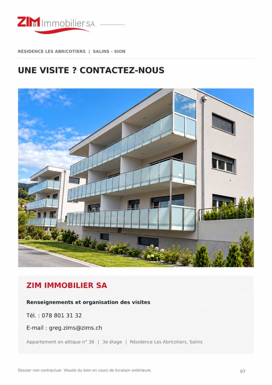 SALINS – Attique neuf de 3,5 pièces, dernier étage, vue panoramique sur Sion 9