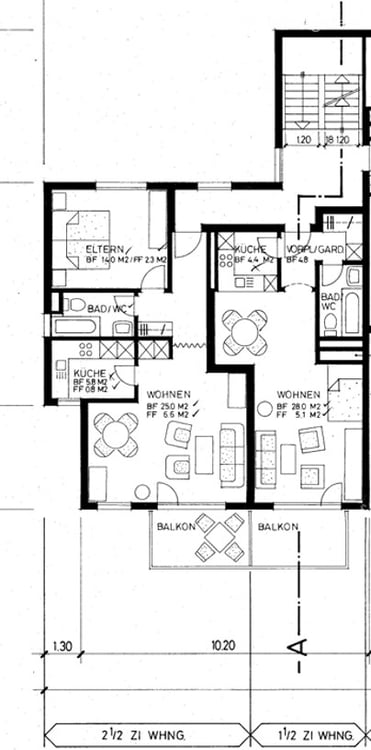 frisch renovierte, wunderschöne 1.5 Wohnung im 2. OG mit sonnigem Balkon, Blick ins Grüne 6