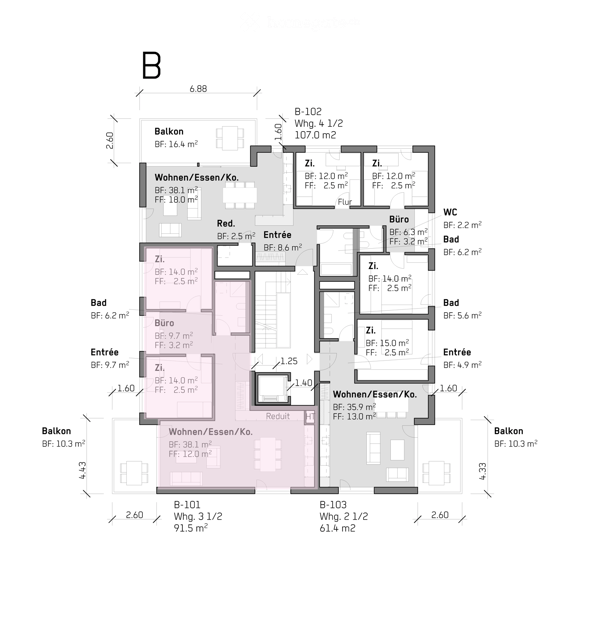 Moderne schöne 3.5 Zimmer Wohnung in Langwiesen mit Balkon ZH 11