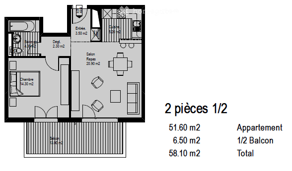 2.5 Apartment in Vevey 7