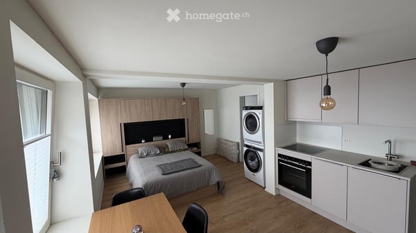 Helles Neubau-Studio mit Gartensitzplatz und Parkplatz 3