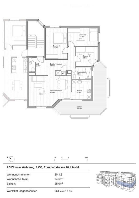 Erstvermietung nach Totalsanierung – grosszügige 4.5-Zimmerwohnung mit Balkon 2