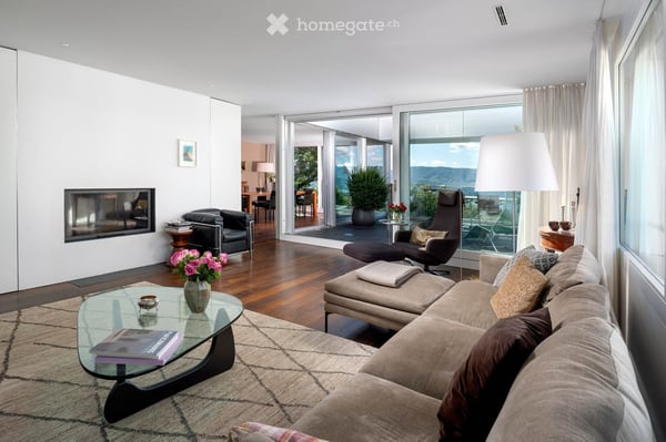 Exklusives Doppeleinfamilienhaus mit Panoramablick auf See, Alpen und Stadt 8