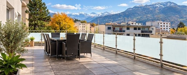 3,5 pièces avec exceptionnelle terrasse – situation privilégiée à Conthey