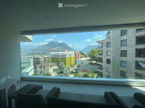 PARADISO - 2.5 arredato con vista lago e sul golfo di Lugano