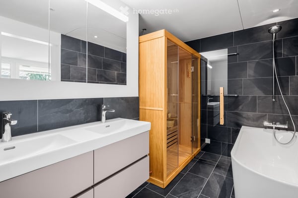 Erdgeschosswohnung mit 70 m² eigenem Garten, Sauna, Smart Home und 2 Einstellplätzen 6