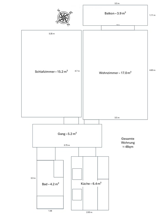Charmante 2-Zimmerwohnung mit Balkon in Alt-Wiedikon / Binz 11